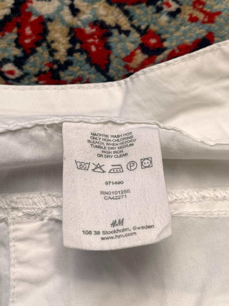 H&M Sport White Baggy Non stretch Cargos