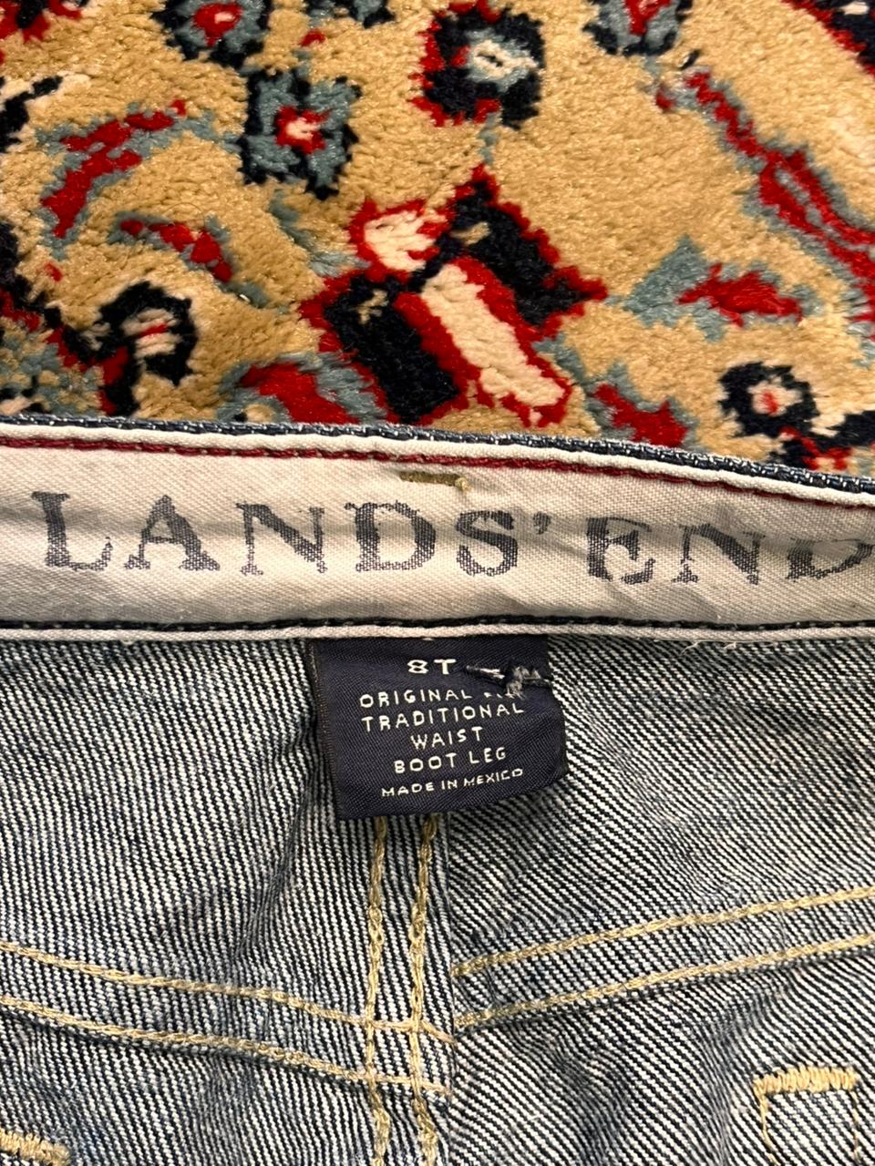 Lands End Women Dark Indigo BootCut Jeans