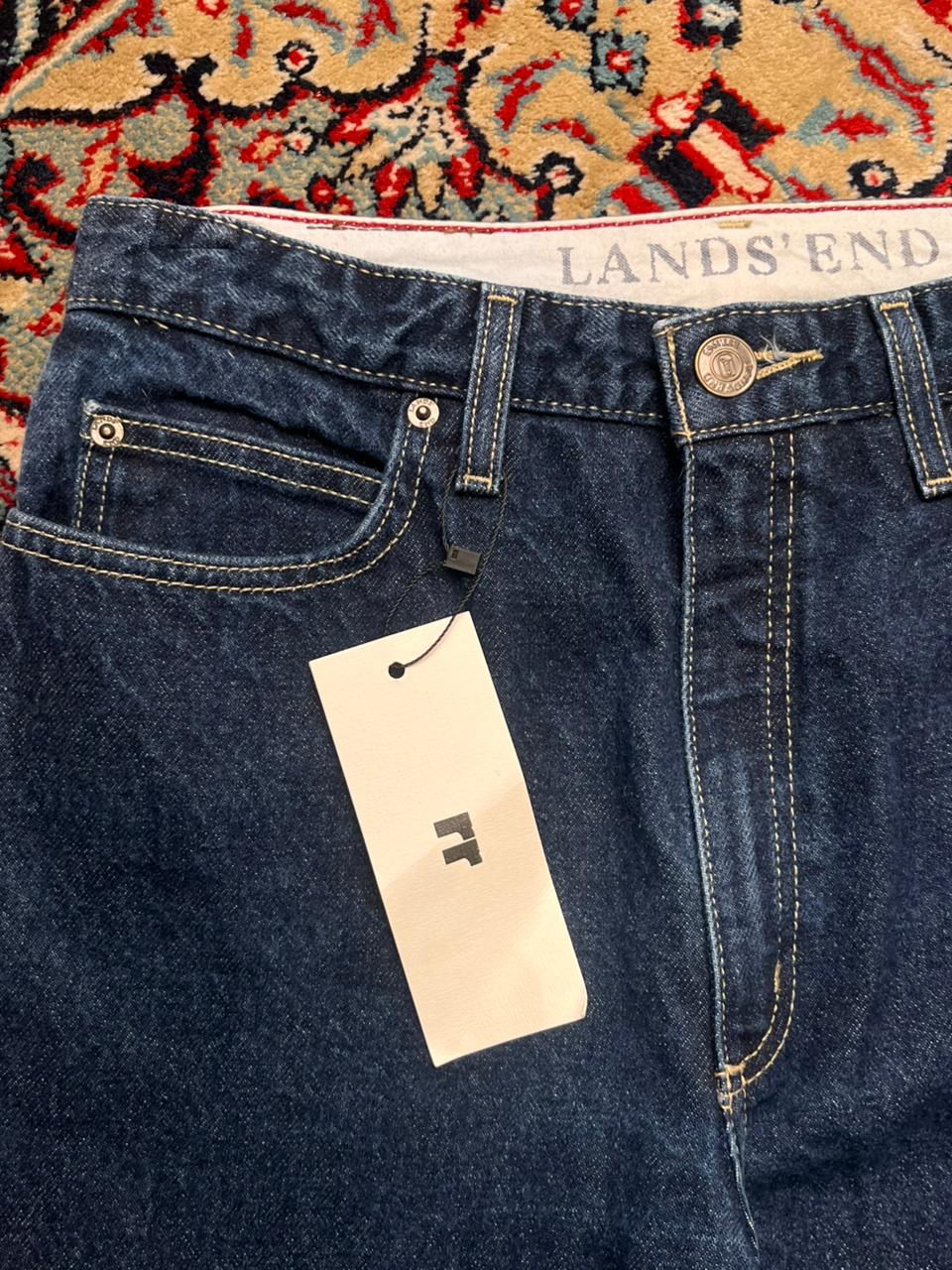 Lands End Women Dark Indigo BootCut Jeans