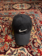 Nike Heritage 86 Women Black Silver Swoosh Logo Baseball Cap