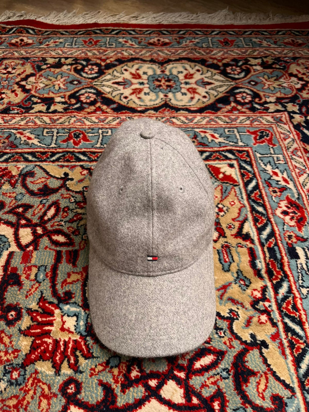 Tommy Hilfiger Grey Wool Blend Baseball Cap