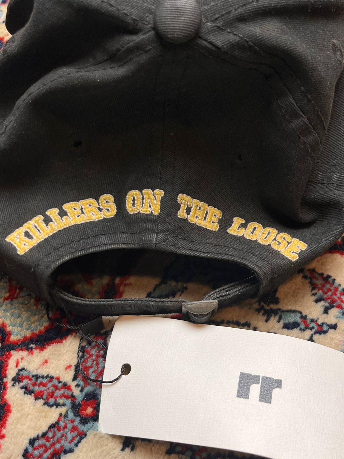 DSQUARED2 Dean & Dan "Fight For Freedom" Black Distressed Baseball CAP