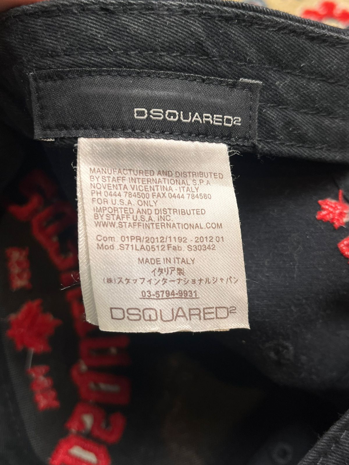 DSQUARED2 Brotherhood Black Baseball Cap