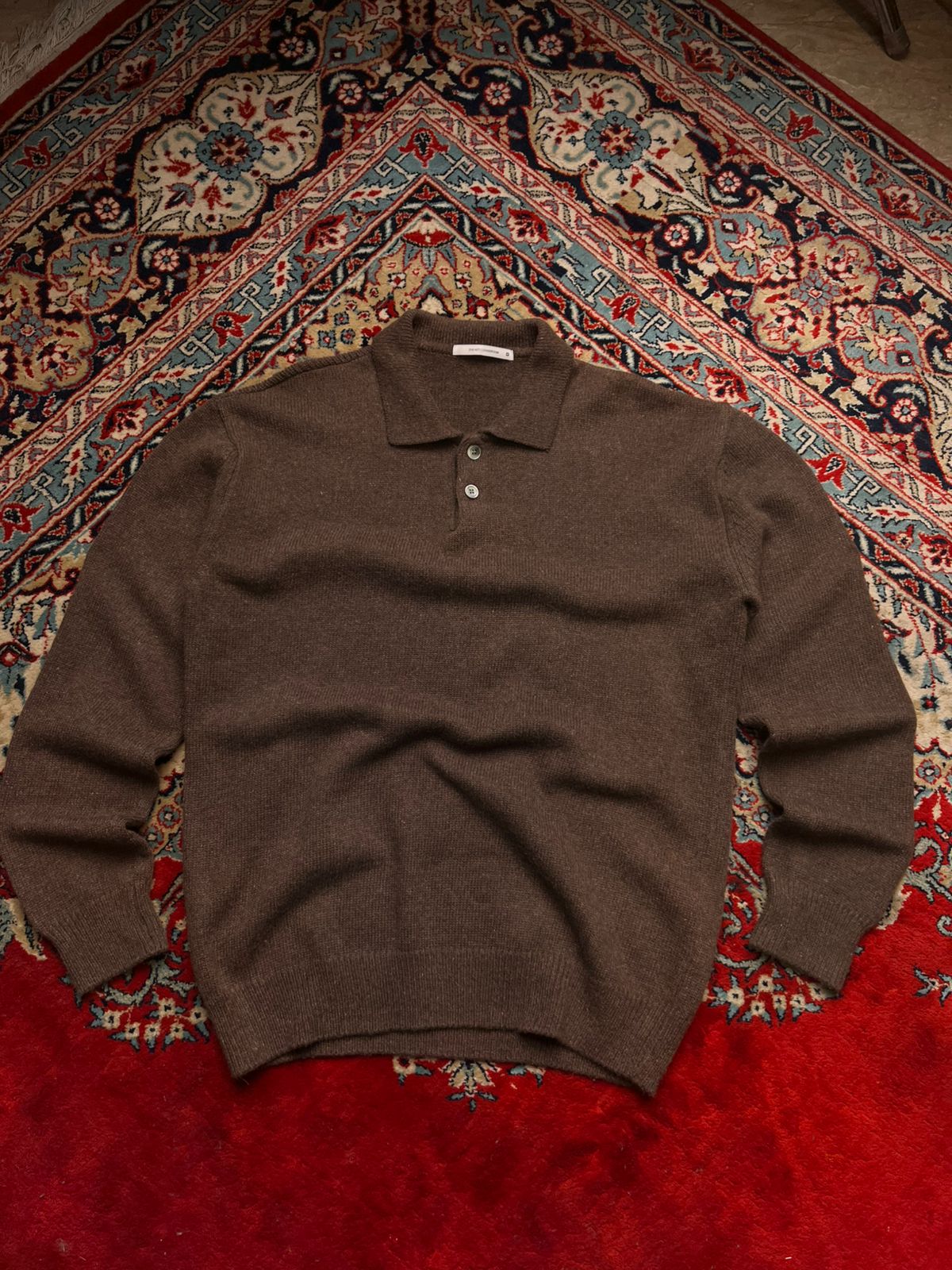 2nd Act Brown Knit Polo Sweater