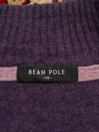 Bean Pole Pure Wool Purple Quarter Zip Sweater