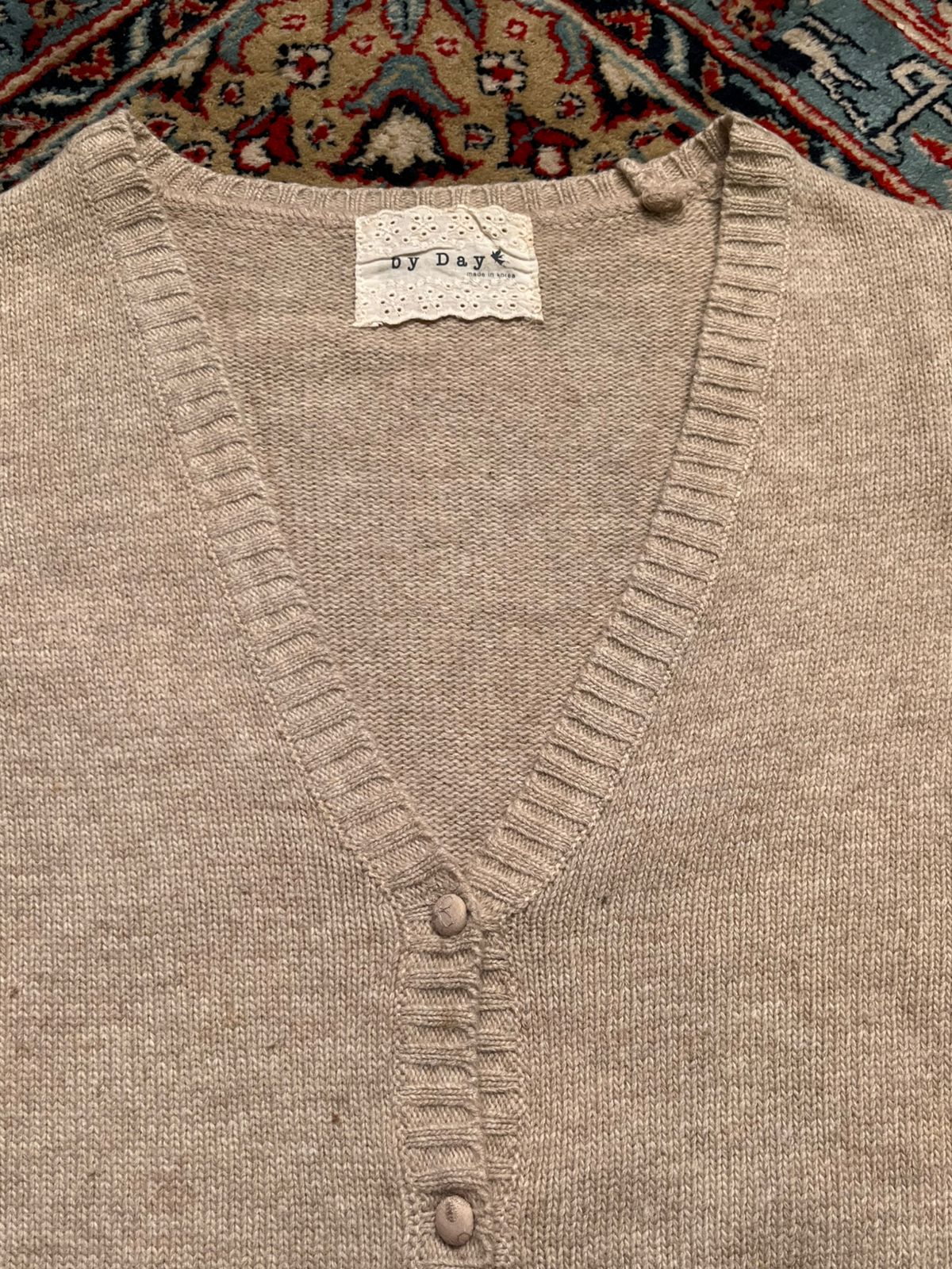 By Day Women’s Beige V-Neck Cardigan