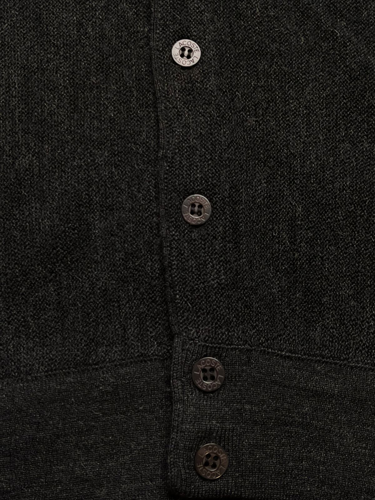 Vintage Women Relaxed Chemise Lacoste  Charcoal Gray Cardigan Sweater