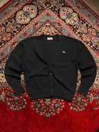 Vintage Women Relaxed Chemise Lacoste  Charcoal Gray Cardigan Sweater