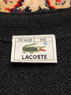 Lacoste Women Black Pure Wool Cardigan Sweater