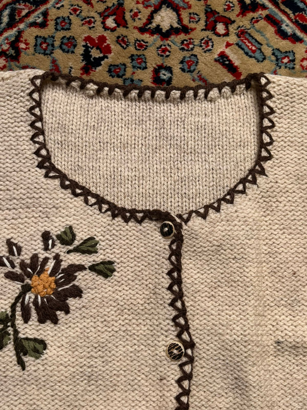 Vintage Women Embroidered Cardigan