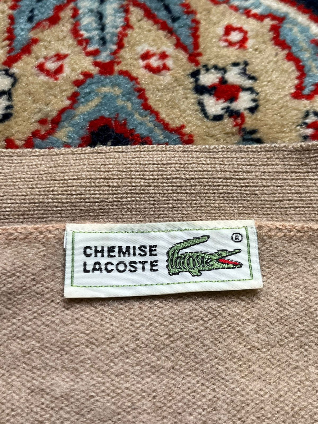 Vintage Chemise Lacoste Wool Cardigan Sweater