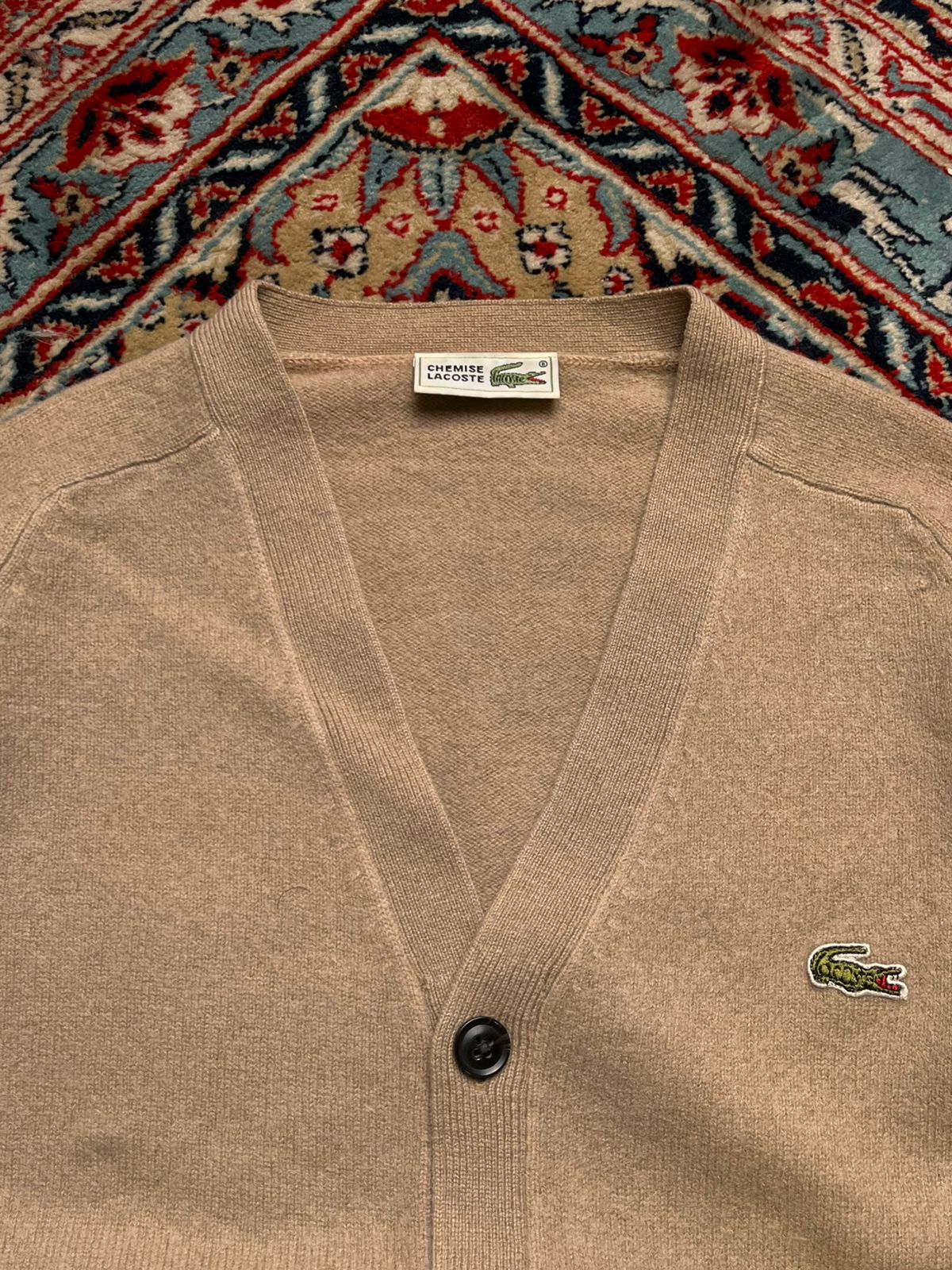 Vintage Chemise Lacoste Wool Cardigan Sweater