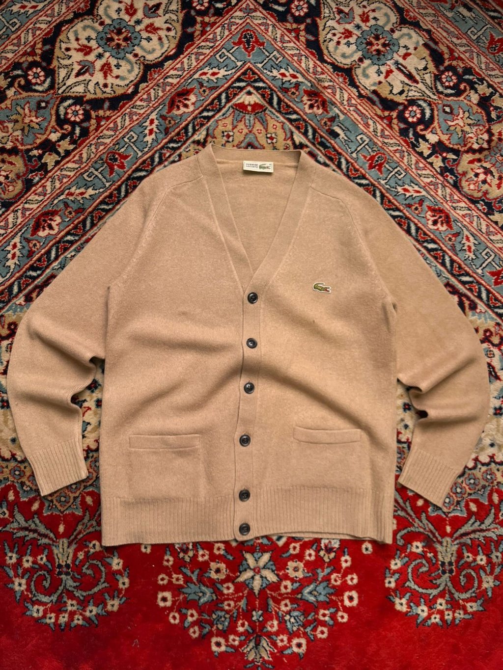 Vintage Chemise Lacoste Wool Cardigan Sweater