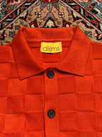 STCO Formal SPA Orange Checkered Knit Sweater