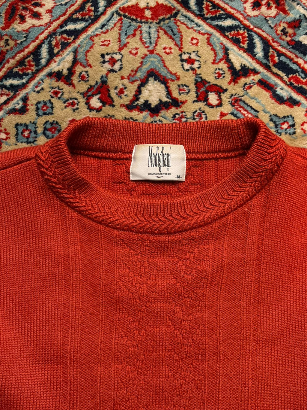 Modigliani Italy Orange Crewneck Sweater
