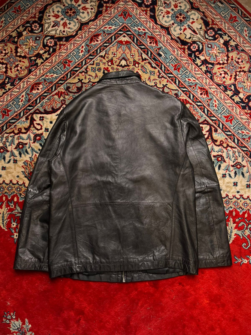 ICINOO HOMME Men’s Black Genuine Lambskin Leather Jacket