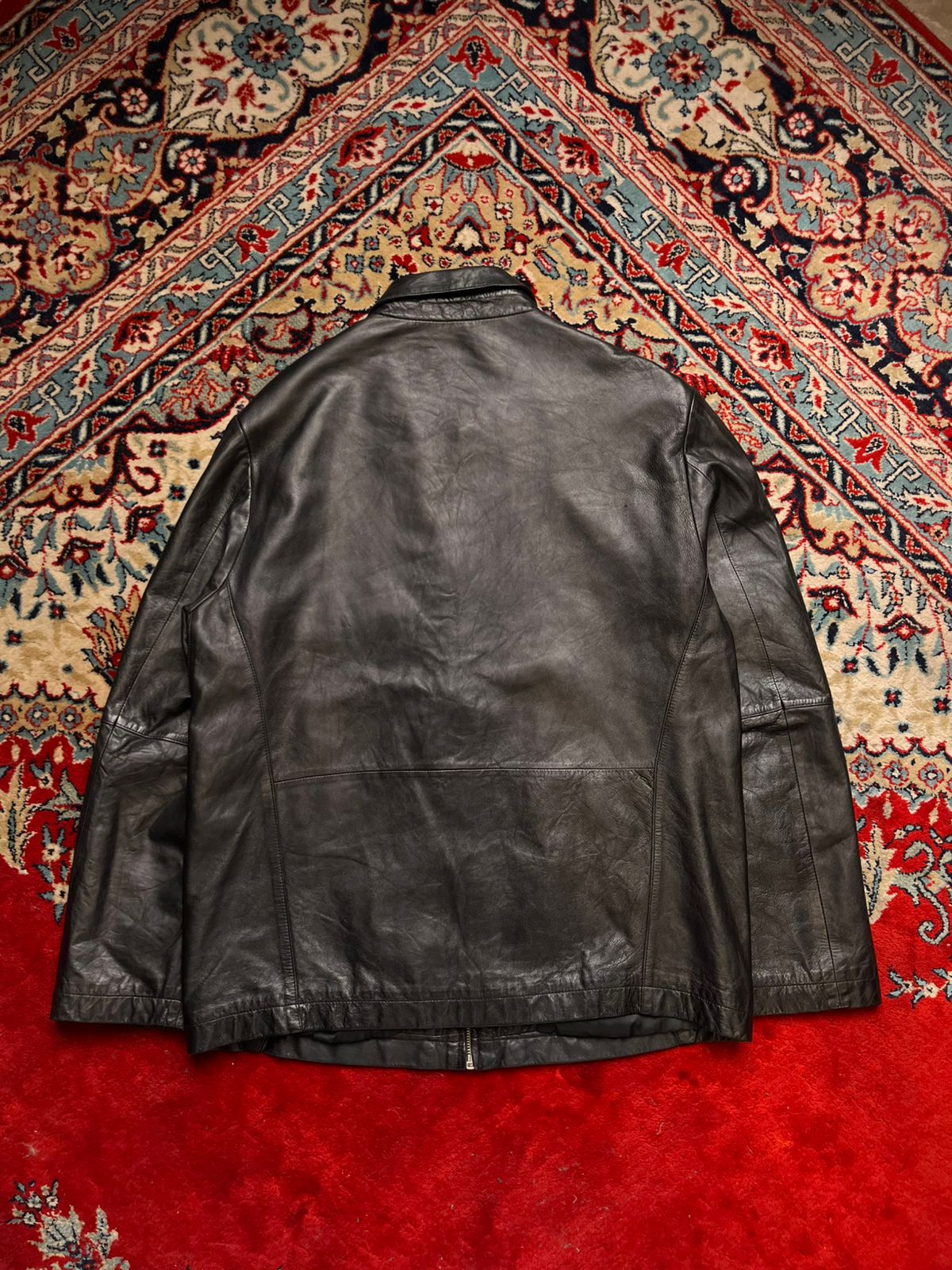 ICINOO HOMME Men’s Black Genuine Lambskin Leather Jacket