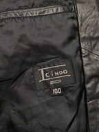 ICINOO HOMME Men’s Black Genuine Lambskin Leather Jacket
