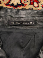 ICINOO HOMME Men’s Black Genuine Lambskin Leather Jacket