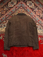 Vintage Brown Nubuck Lambskin Leather Jacket