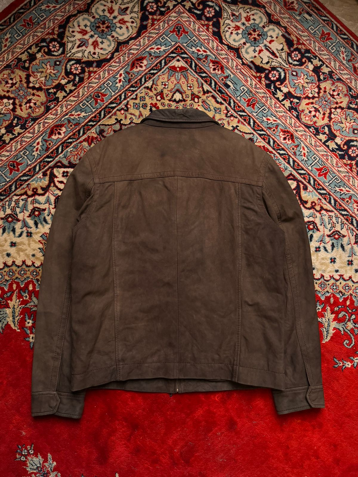 Vintage Brown Nubuck Lambskin Leather Jacket