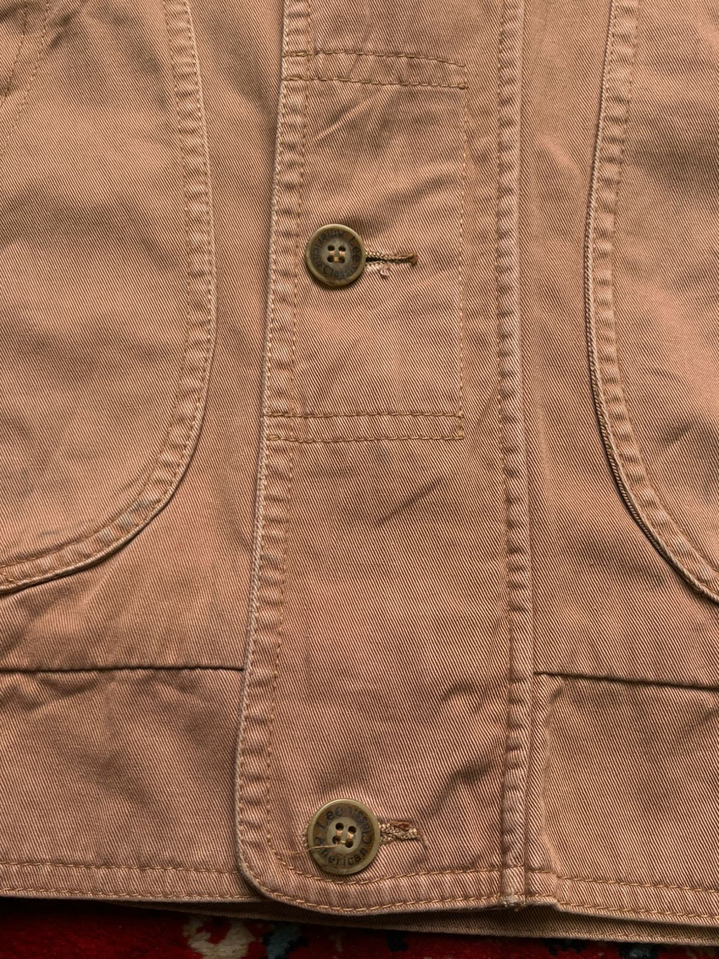 Vtg Lee Kanswear Mens Salmon Pink Harrington Bomber Jacket