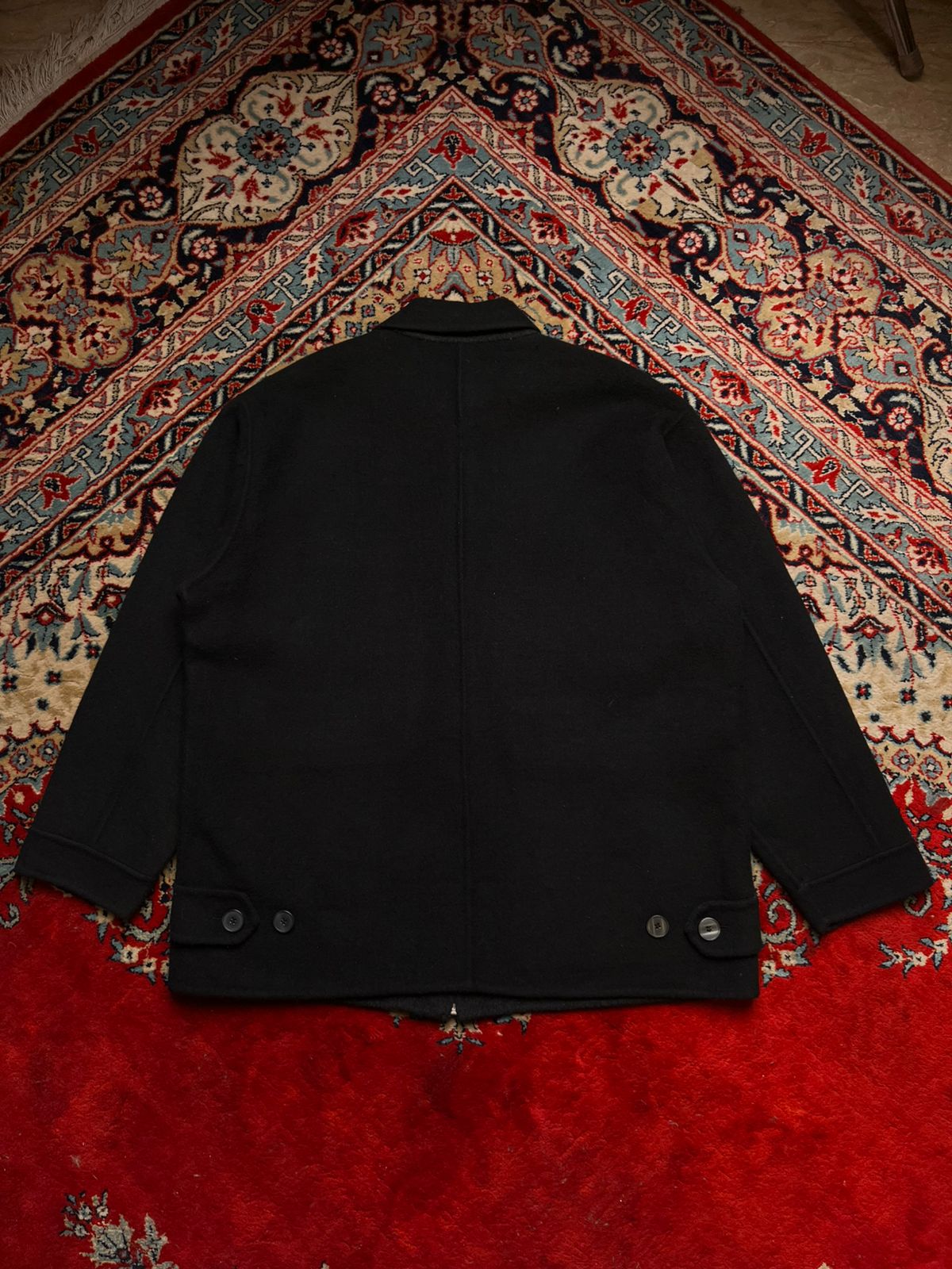 Omar Sharif Wool Blend Full Zip Field Jacket