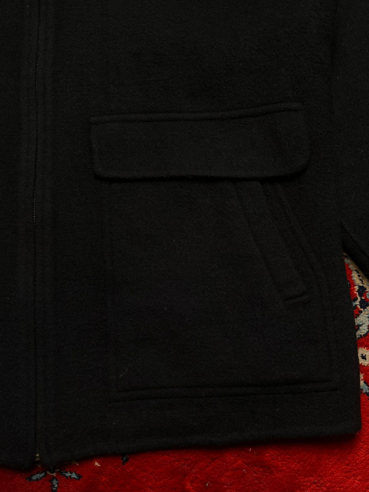 Omar Sharif Wool Blend Full Zip Field Jacket