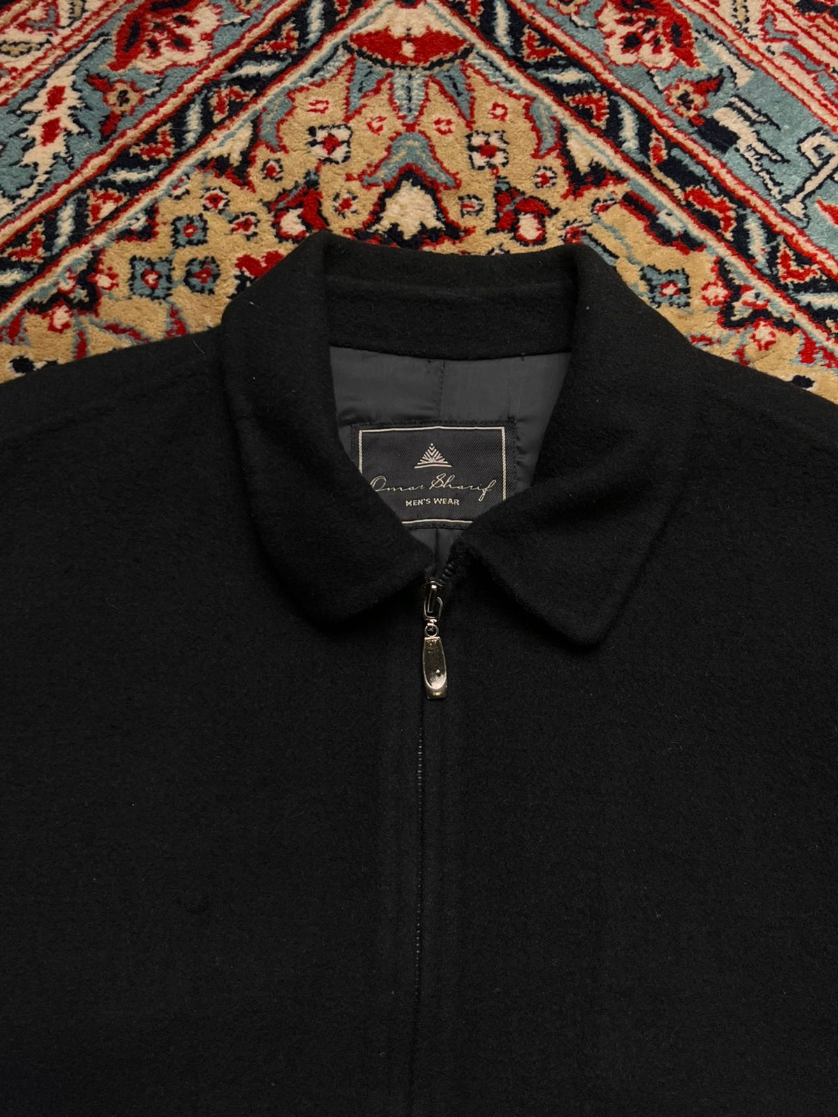 Omar Sharif Wool Blend Full Zip Field Jacket