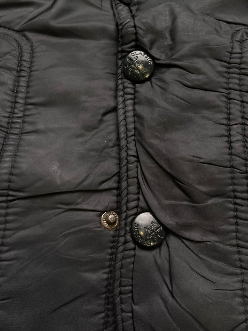 Mens Black Cheetah Fur Lined Multi-Pocket Utility Puffer Vest