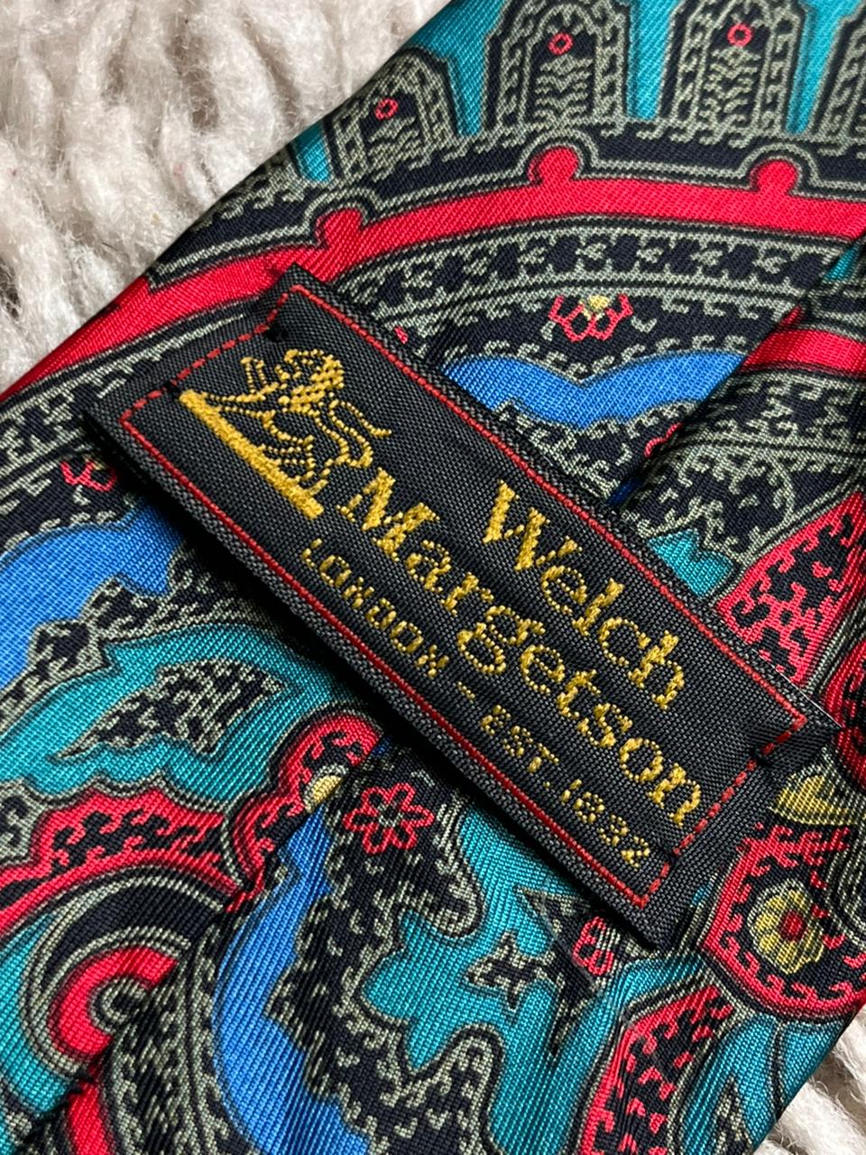 Vintage Welch Margetson London Silk Paisley tie