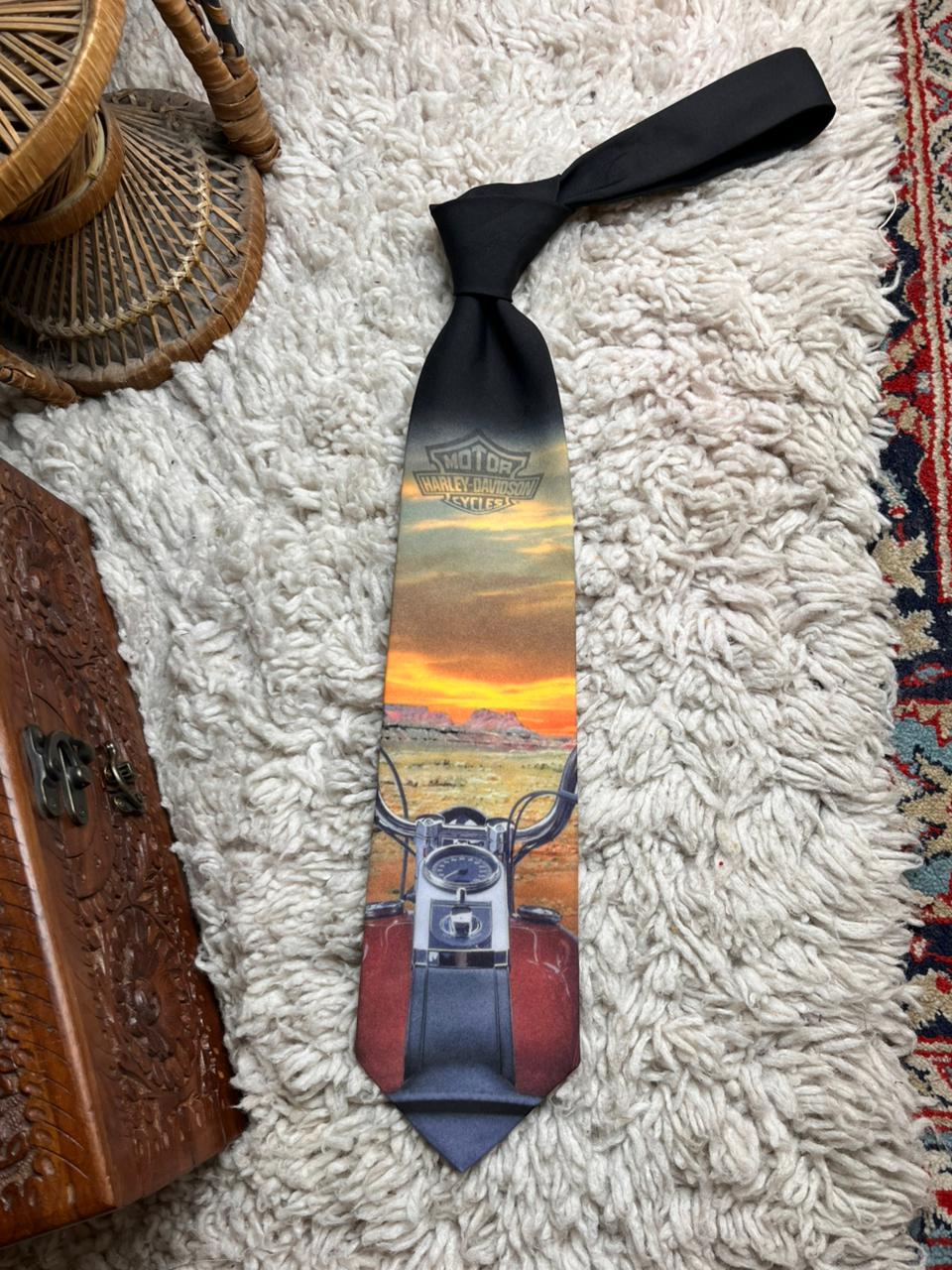 Harley-Davidson Tank  Sunset Motorcycle Ralph Marlin Tie