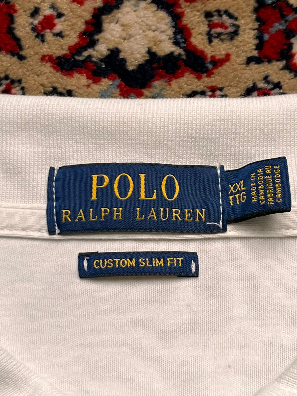 Polo Ralph Lauren Custom Slim Fit White Polo TEE