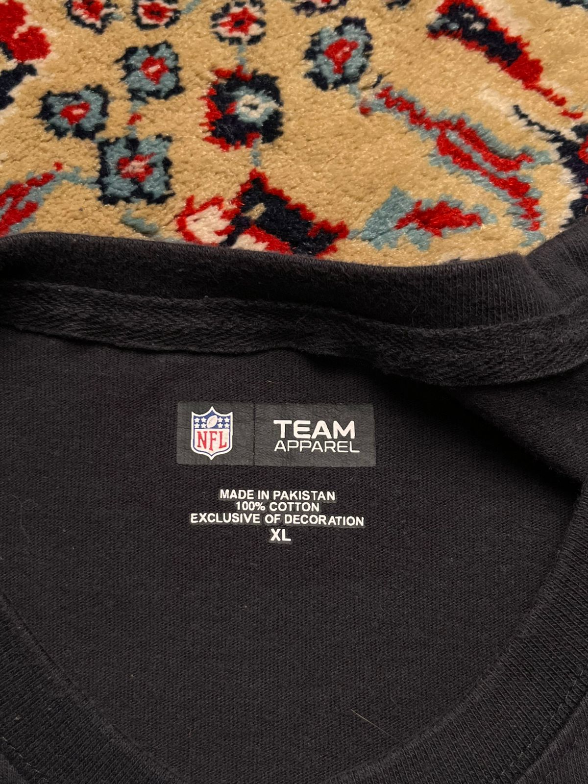 NFL Team Apparel Pittsburgh Steelers Black Football Graphic TEE