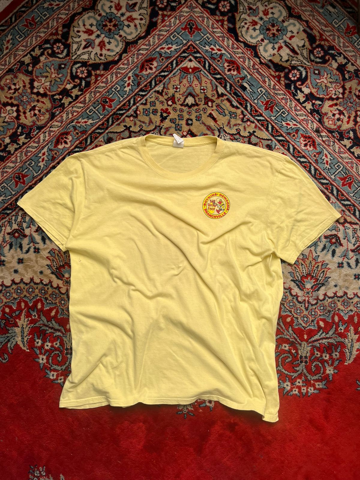 Gildan Softstyle Ring Spun Yellow BNB Shrimp Feast Graphic TEE