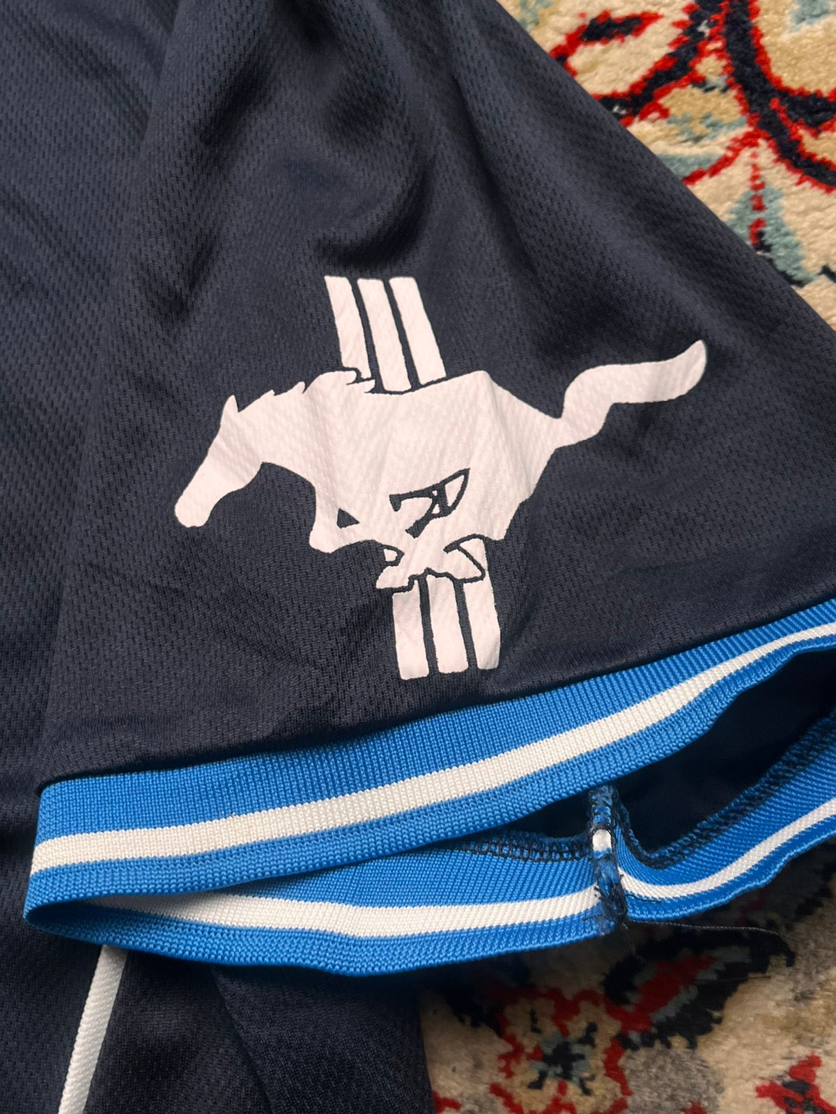 Ford Mustang Racing Performance Polo Navy Blue Mesh TEE