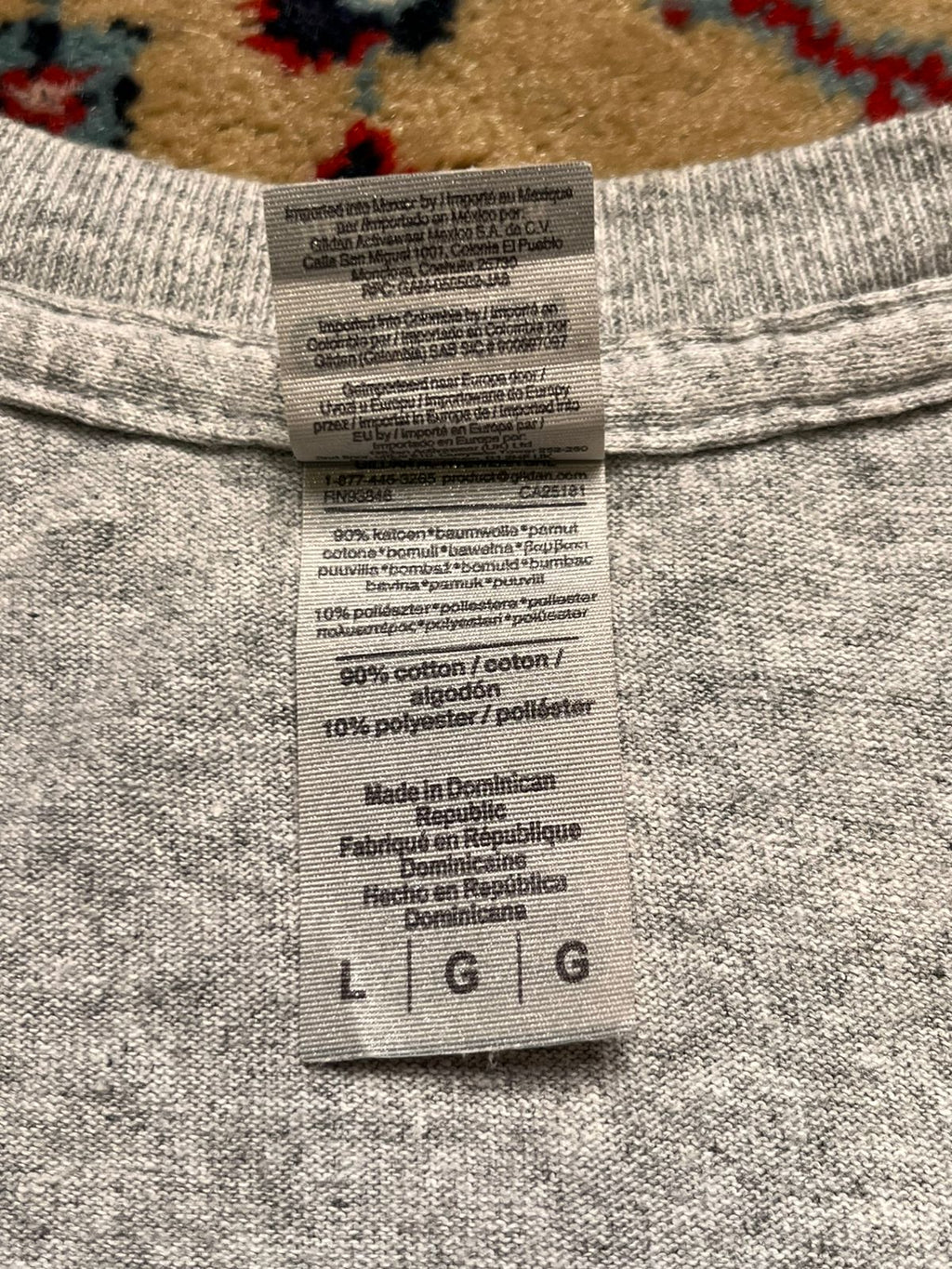 VINTAGE Gildan Heavy Cotton Plain Heather Grey TEE