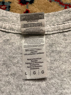VINTAGE Gildan Heavy Cotton Plain Heather Grey TEE