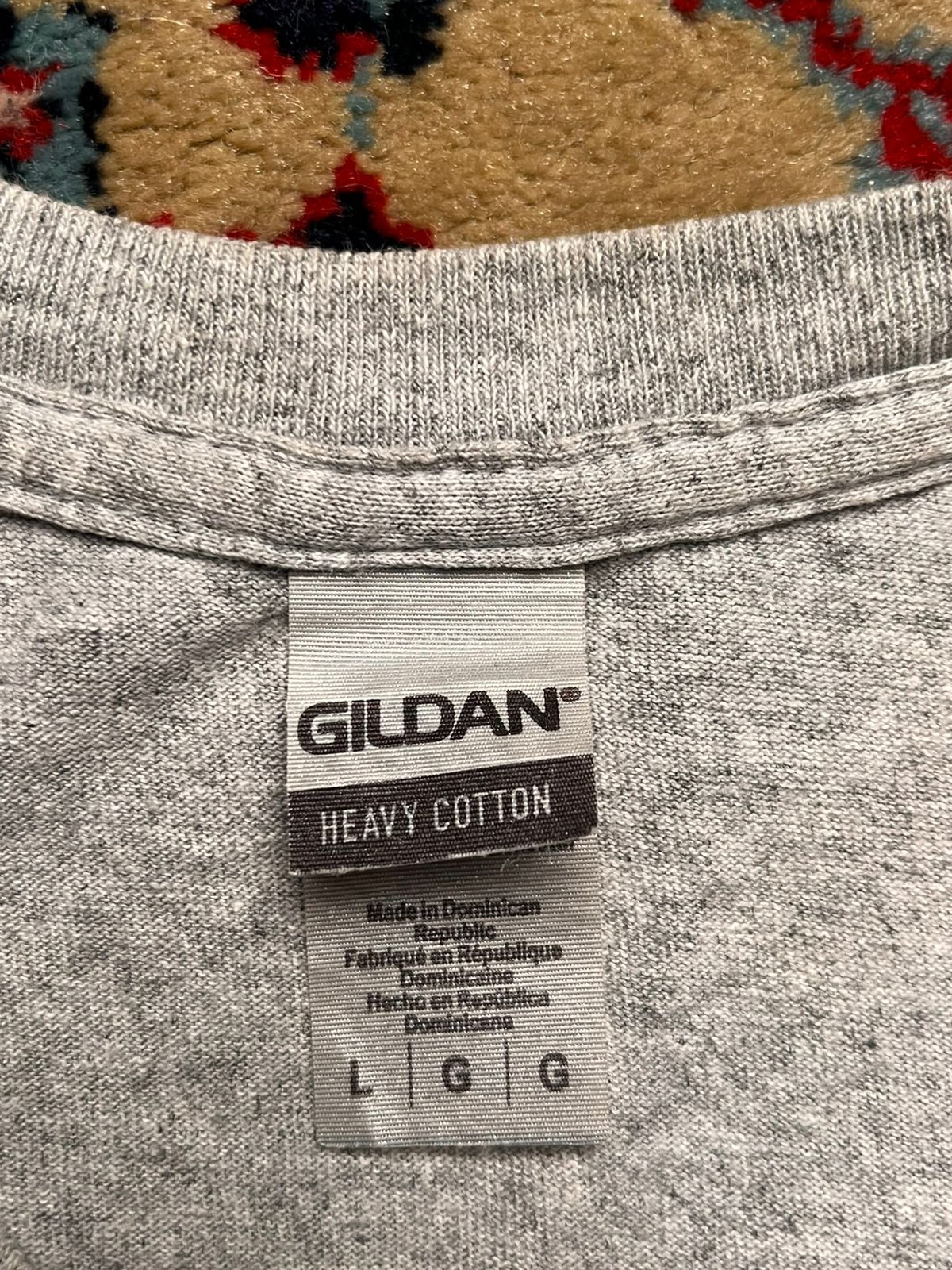 VINTAGE Gildan Heavy Cotton Plain Heather Grey TEE