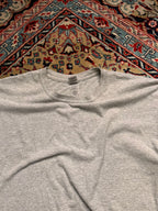 VINTAGE Gildan Heavy Cotton Plain Heather Grey TEE