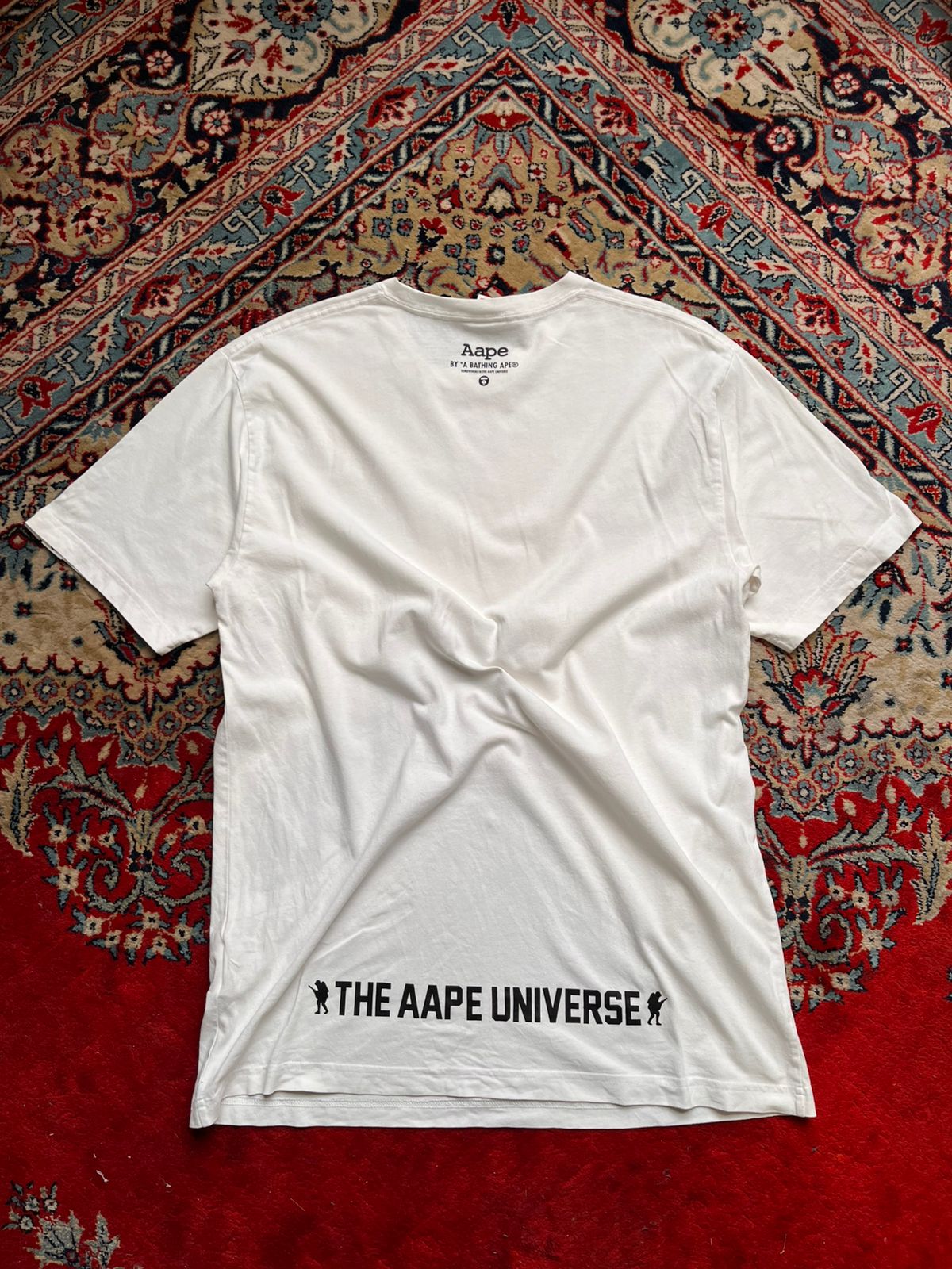 AAPE Universe Crossbones Graphic White TEE