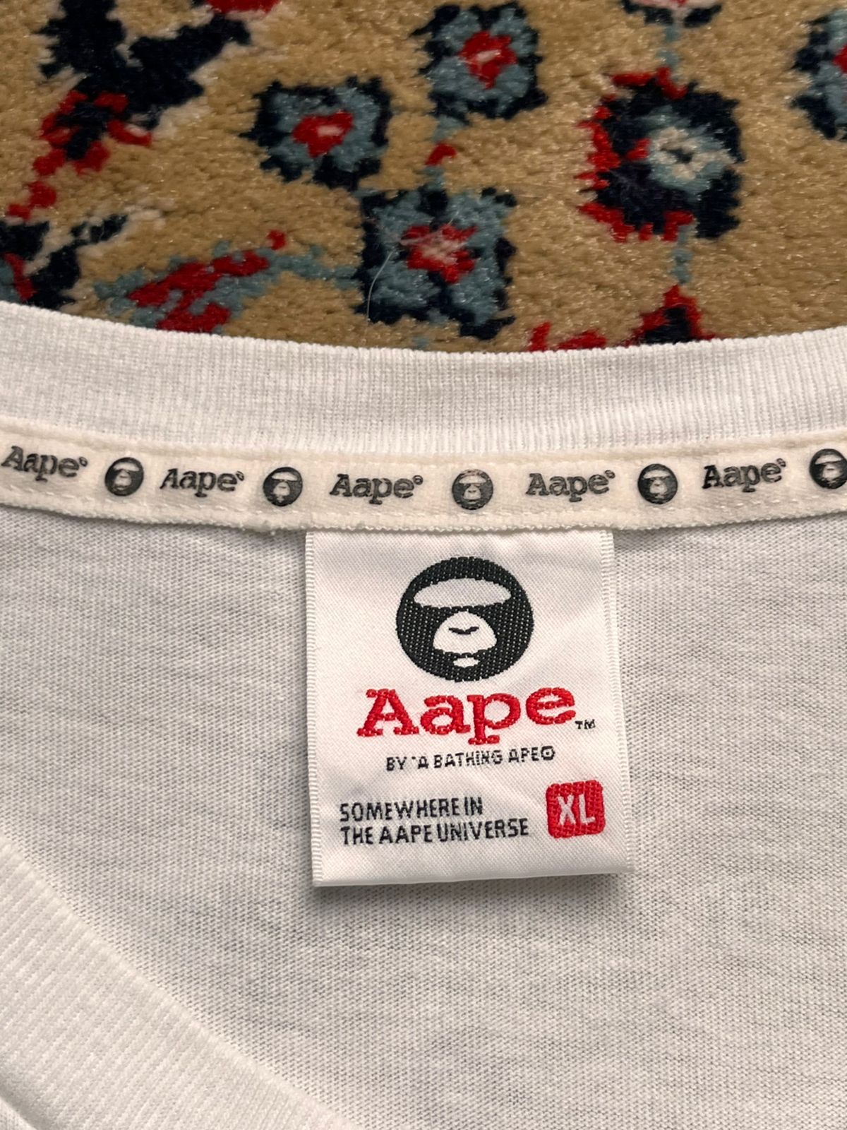 AAPE Universe Crossbones Graphic White TEE