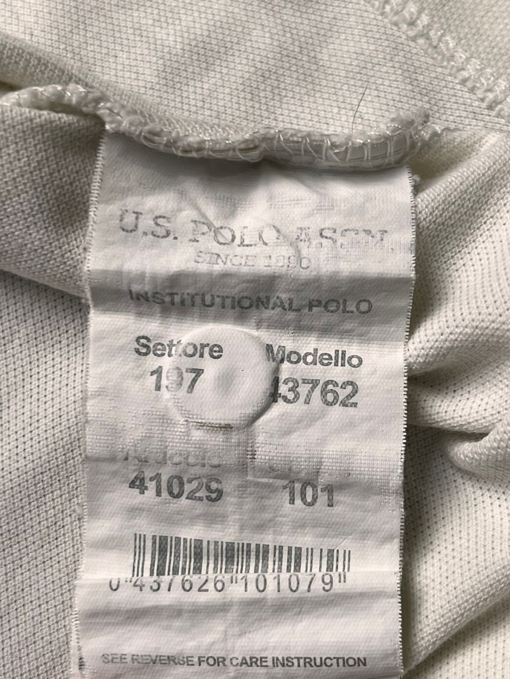 U.S. Polo Assn. Pique Institutional White Polo TEE