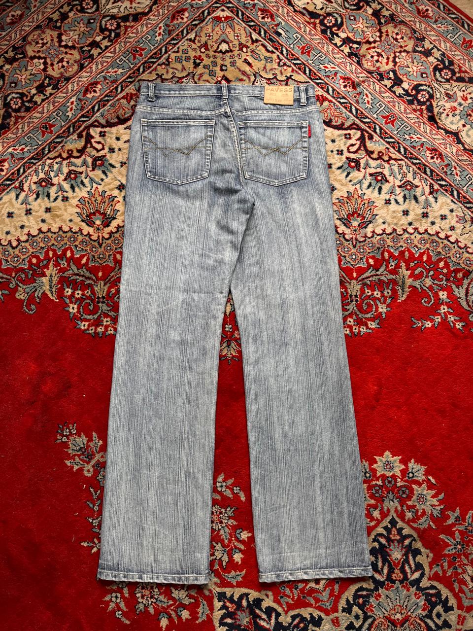 PAVESS Light Wash Straight FIT Denim JEANS - 34
