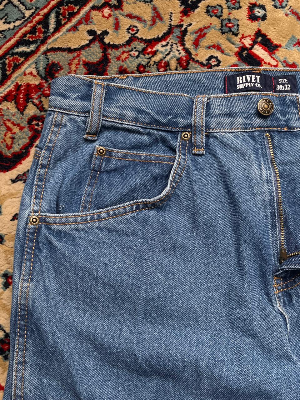 Rivet Supply Co. Blue Cotton Relaxed-Straight FIT JEANS - 30