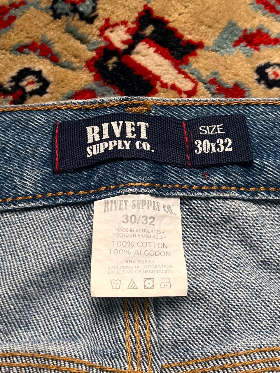 Rivet Supply Co. Blue Cotton Relaxed-Straight FIT JEANS - 30