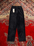 Berto Lucci CorduroY Pleated Front Straight FIT Black Pants - 28