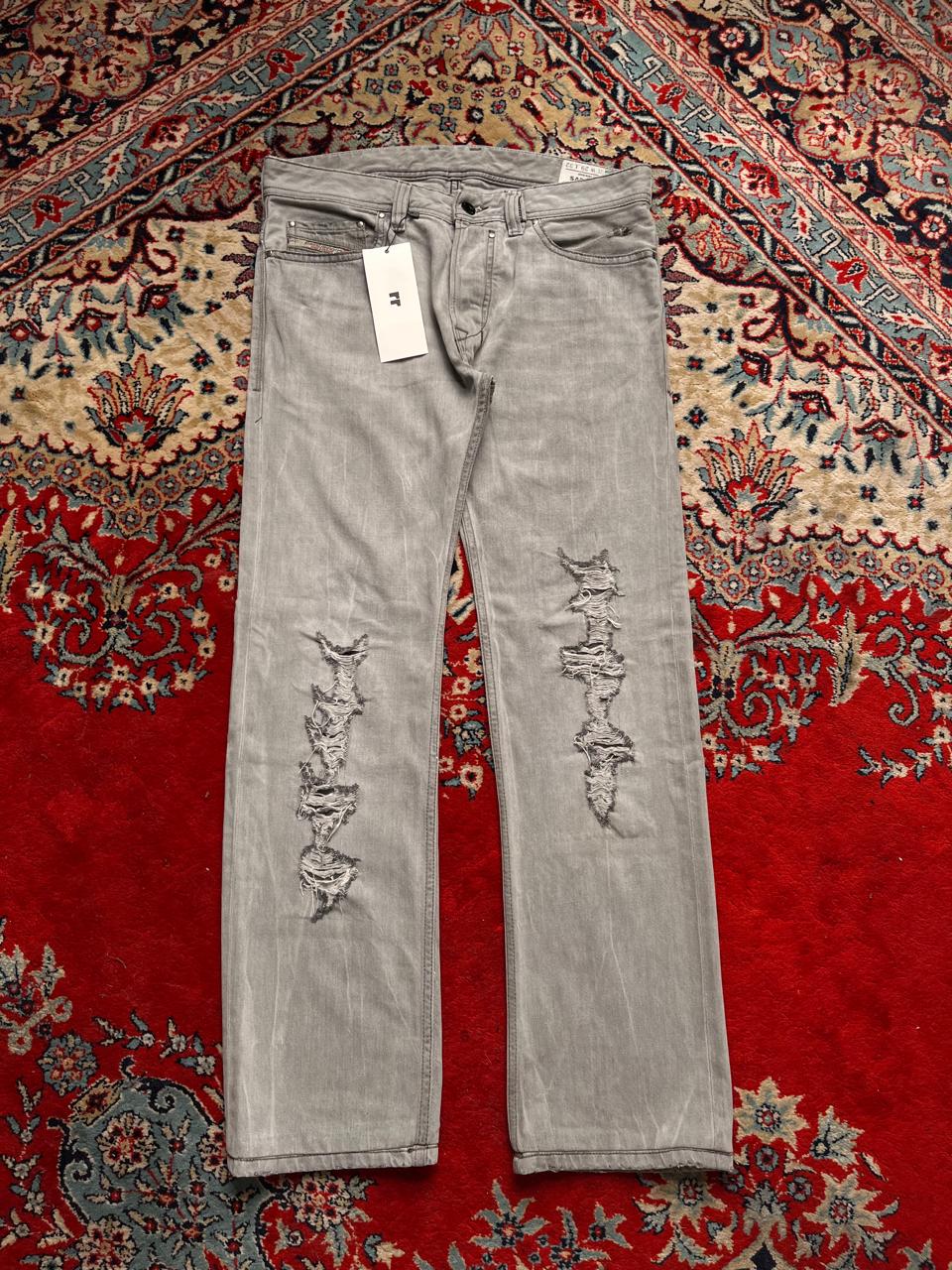 Diesel Safado Straight FIT Grey Distressed NON STRETCH Jeans