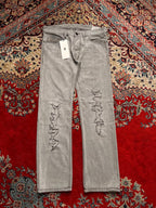 Diesel Safado Straight FIT Grey Distressed NON STRETCH Jeans - 32