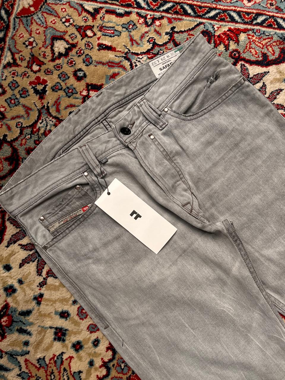 Diesel Safado Straight FIT Grey Distressed NON STRETCH Jeans